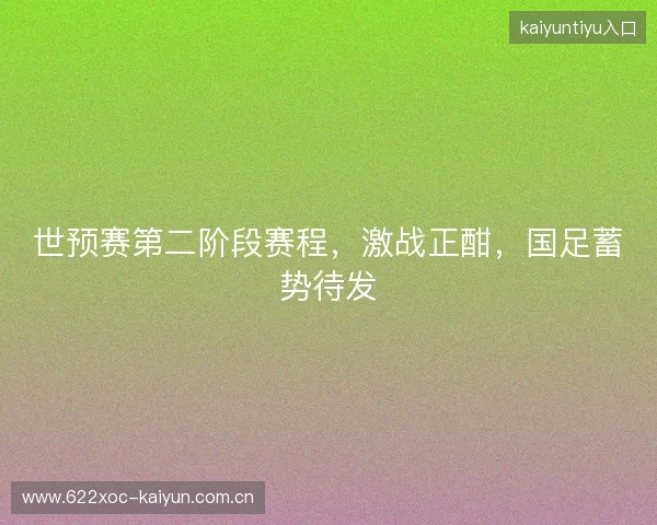 世预赛第二阶段赛程，激战正酣，国足蓄势待发